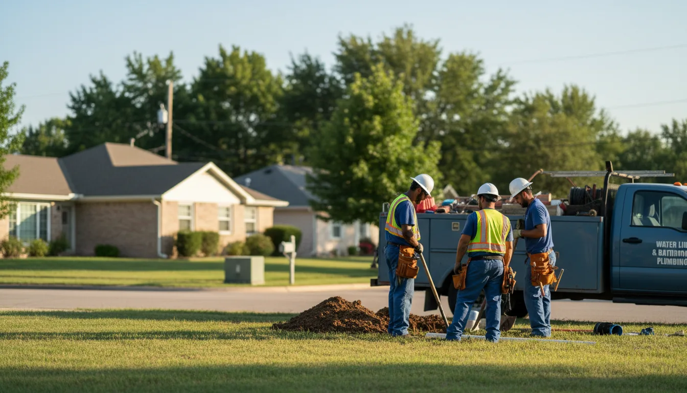 Residential water line and bathroom plumbing service in Kenney, IL